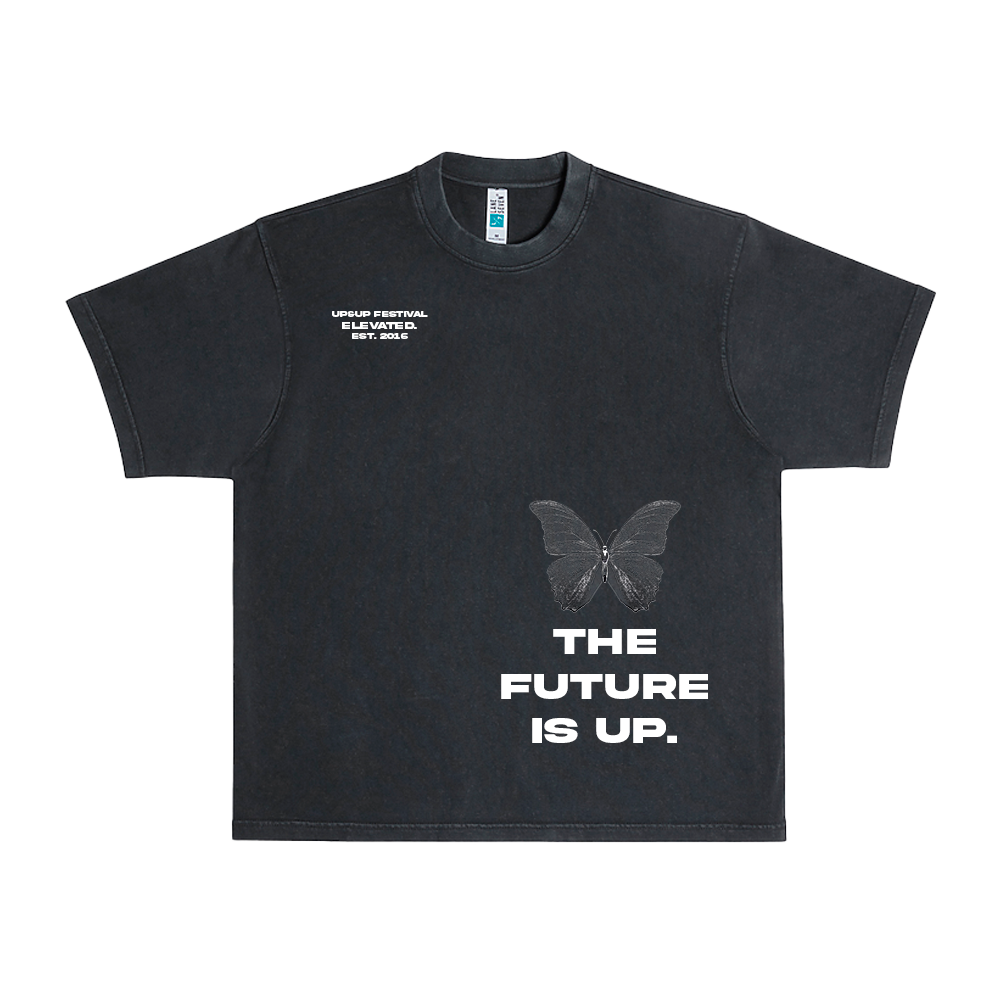 "The Future is Up" - Heavy Oversized Tee Black
