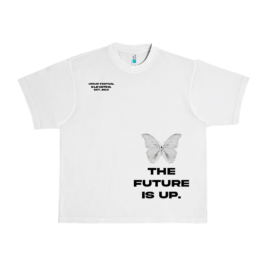 "The Future is Up" - Heavy Oversized Tee White