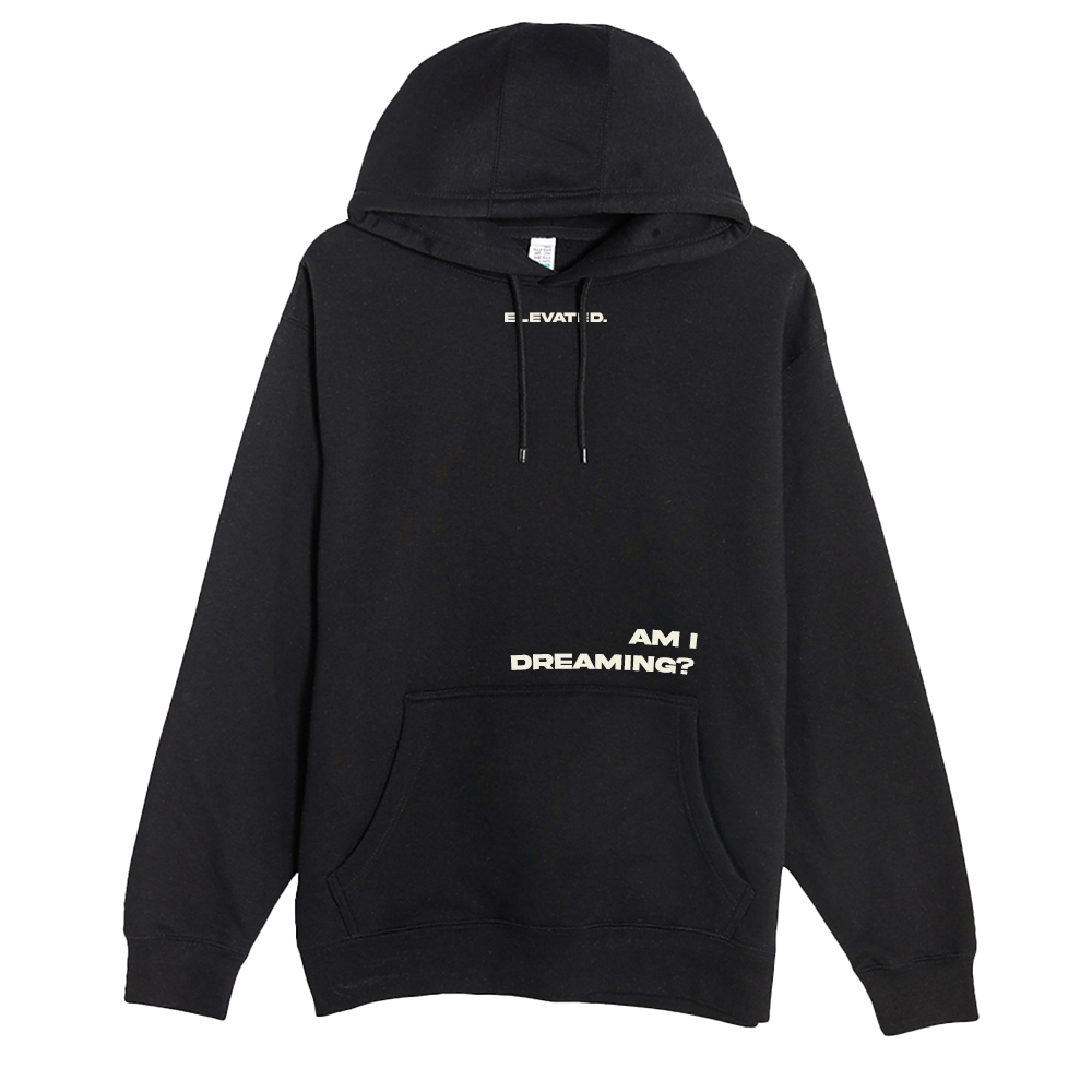 "Am I Dreaming" - Unisex Hooded Pocket Sweatshirt Black